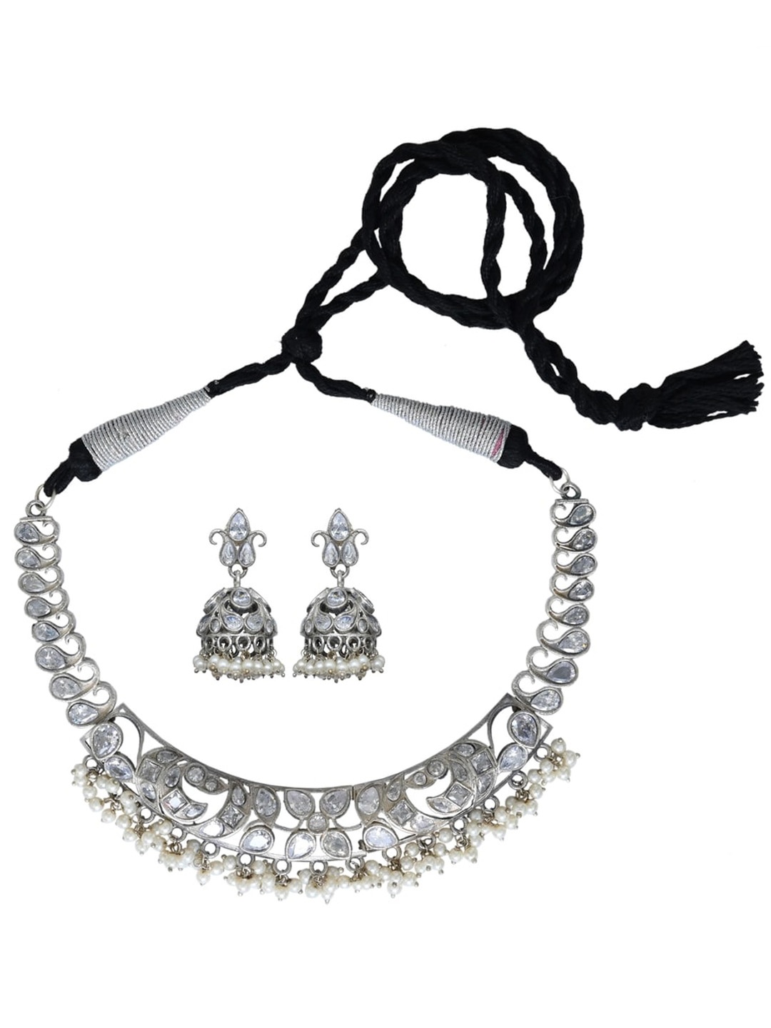 

Anvik Silver-Plated Oxydised Jewellery Set