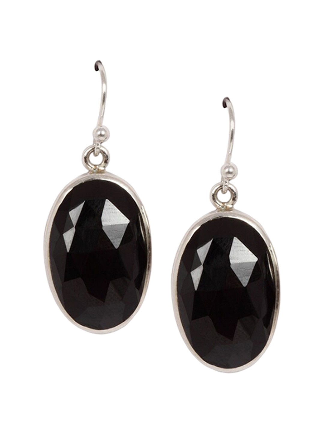 

Silverwala 925 Sterling Silver Stones Studded Oval Drop Earrings