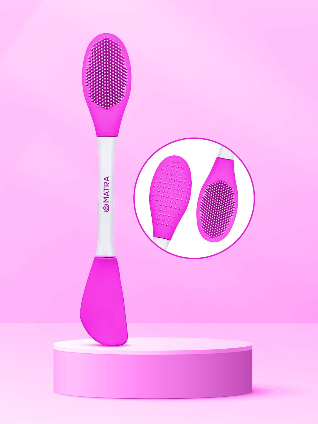 

MATRA Dual Sided Silicone Lip Scrubber Brush with Face Mask Applicator, Purple