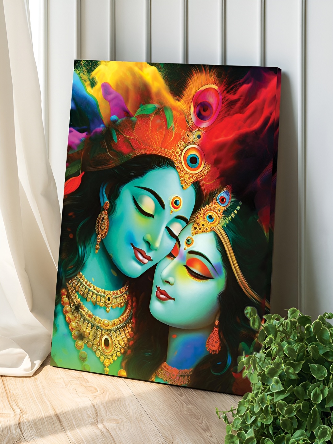 

Art Street Black & Red Canvas Religious Wall Painting