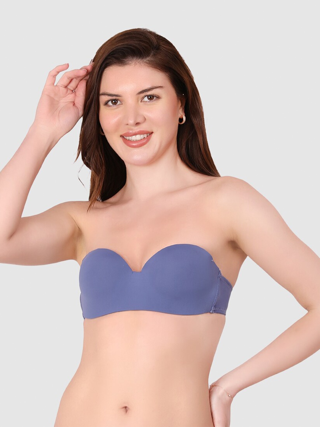 

BRACHY Medium Coverage Underwired Lightly Padded Push-Up Bra With All Day Comfort, Blue