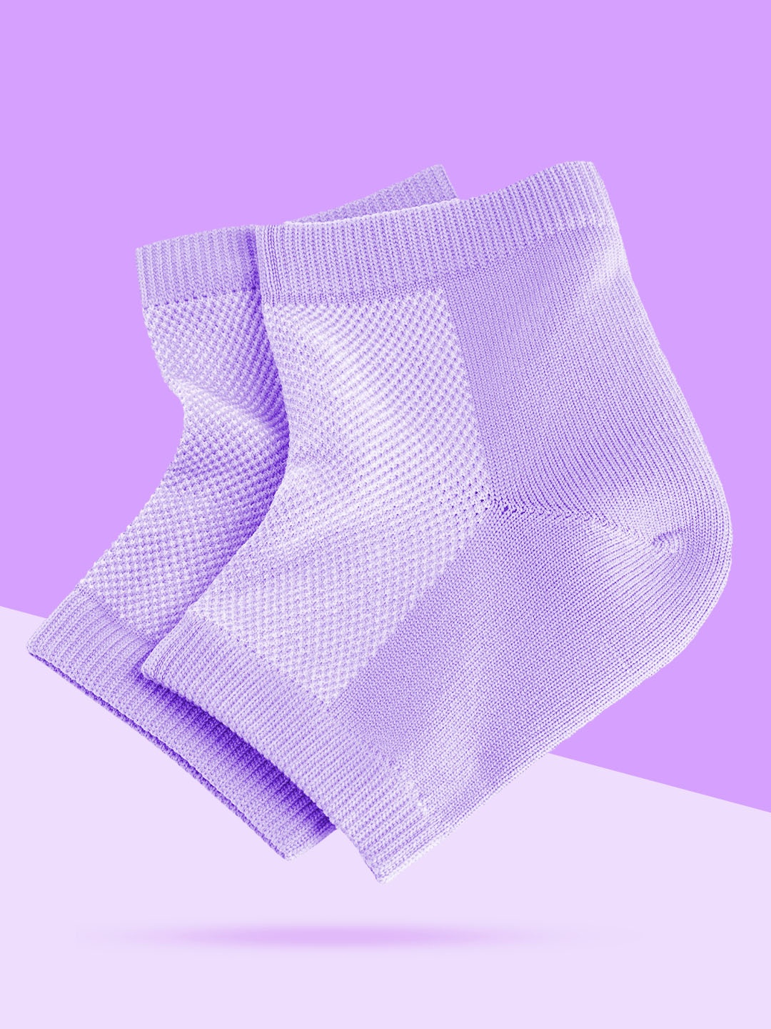 

MATRA Unisex Cotton Anti Crack Silicone Gel Heel Moisturizing Socks, Purple