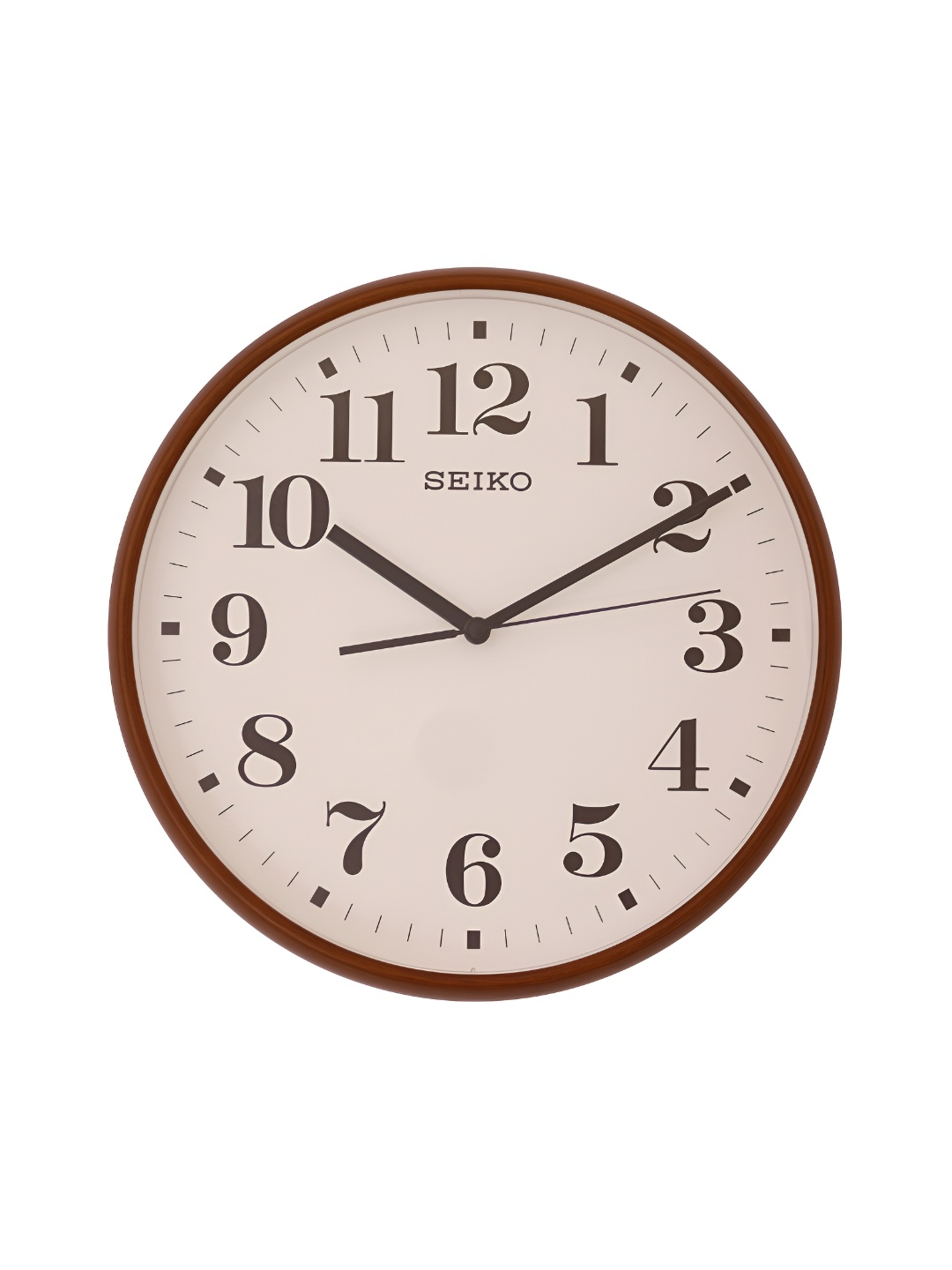 

SEIKO Brown & White Printed Round Traditional Wall Clock