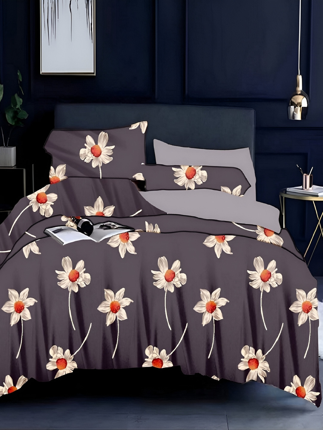 

Innovative Edge Black 160 TC King Bedsheet with 2 Pillow Covers