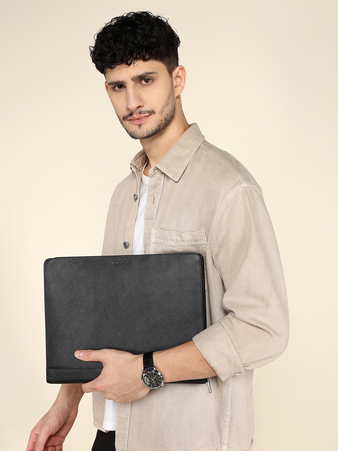

Sassora Leather Note Pad, Black