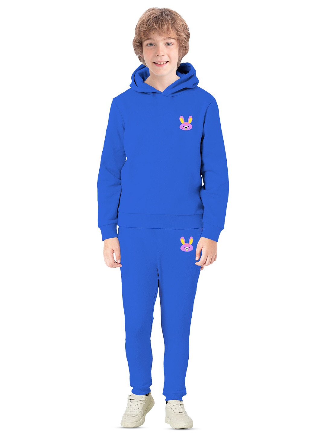 

BAESD Boys Typography Printed Hooded Fleece Cotton Sweatshirt, Blue