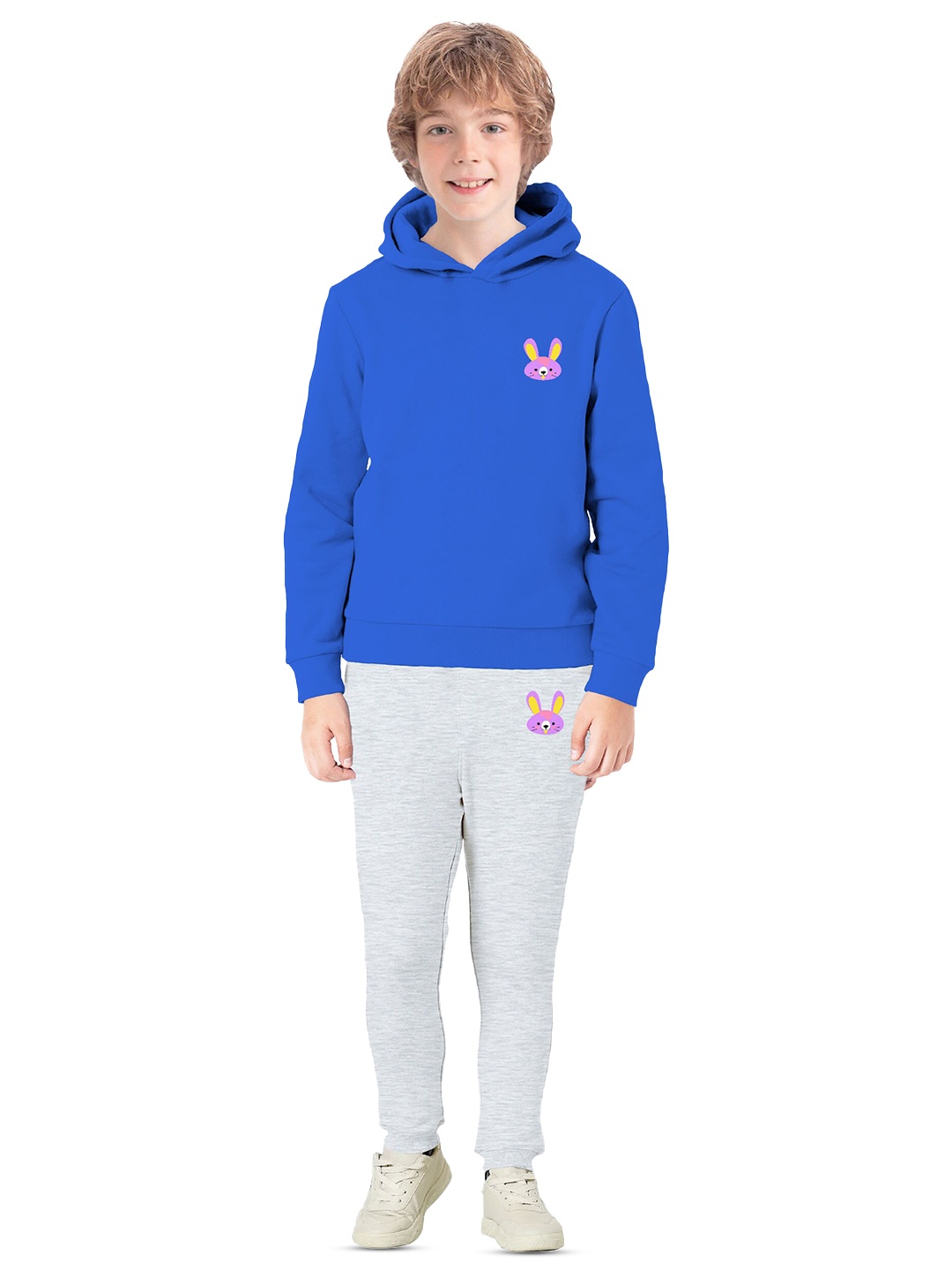 

BAESD Boys Typography Printed Hooded Fleece Cotton Sweatshirt, Blue