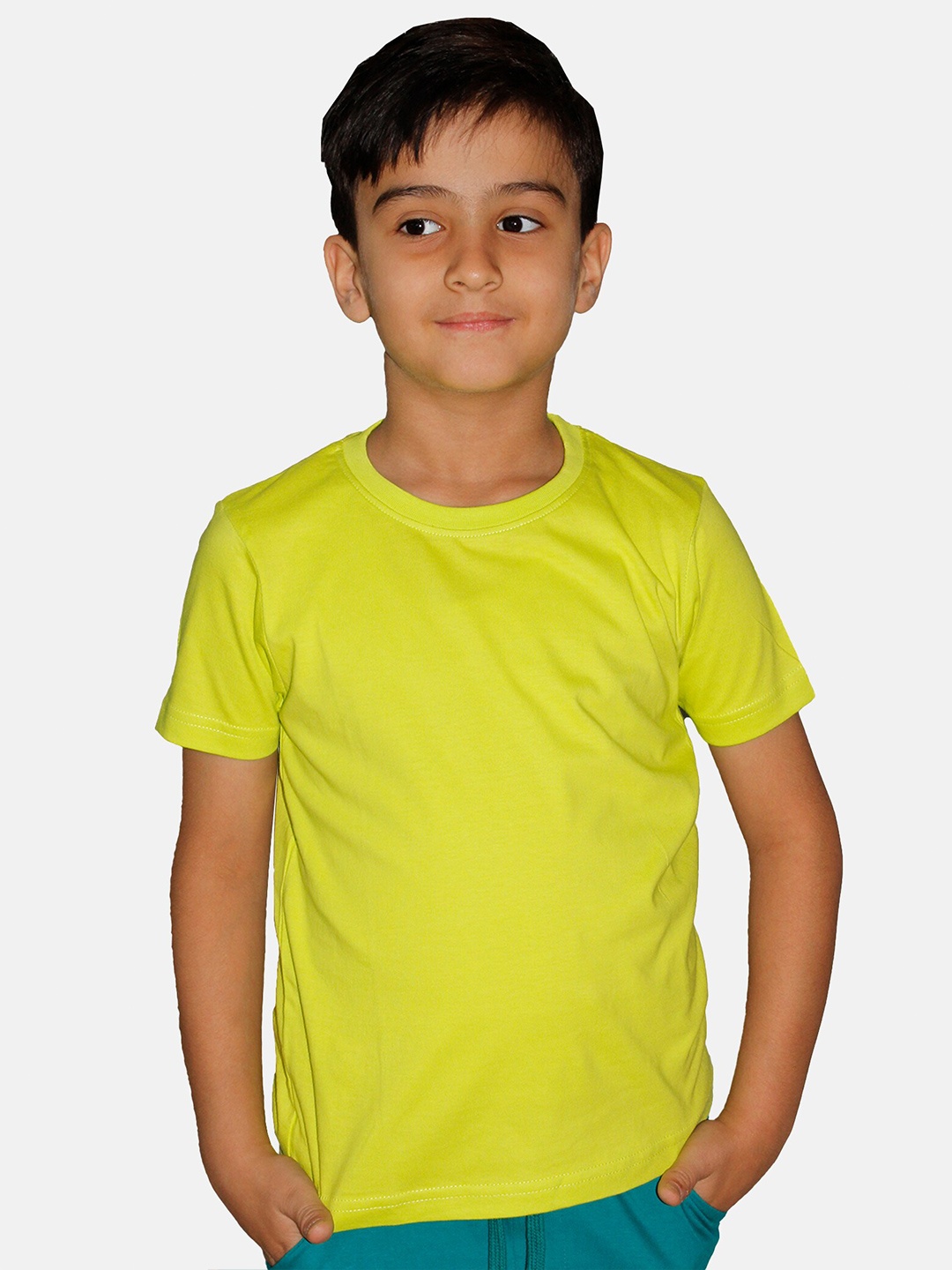 

KiddoPanti Boys Cotton Regular Fit T-shirt, Green