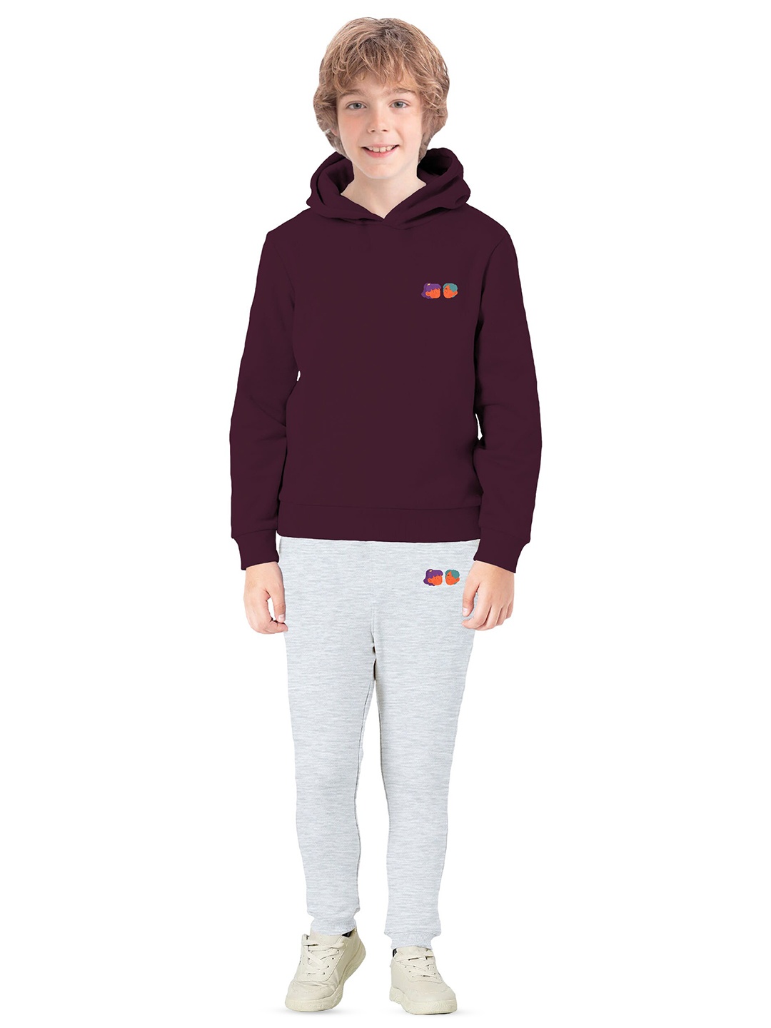 

BAESD Boys Printed Graphic Hooded Long Sleeves Pullover Sweatshirt, Maroon