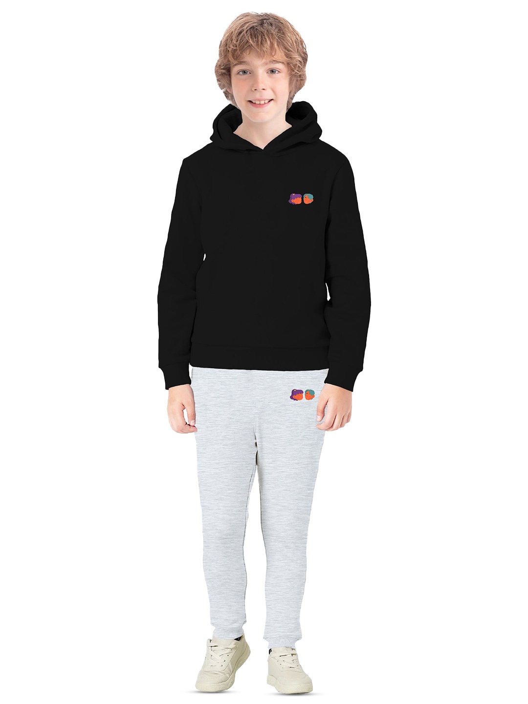 

BAESD Boys Printed Hooded Fleece Sweatshirt, Black