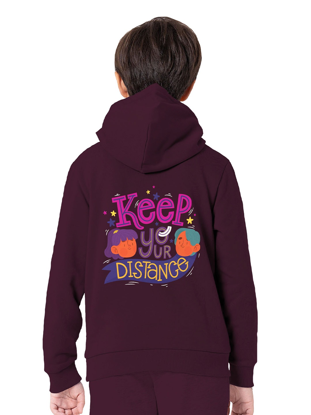 

BAESD Boys Printed Graphic Hooded Long Sleeves Pullover Sweatshirt, Maroon