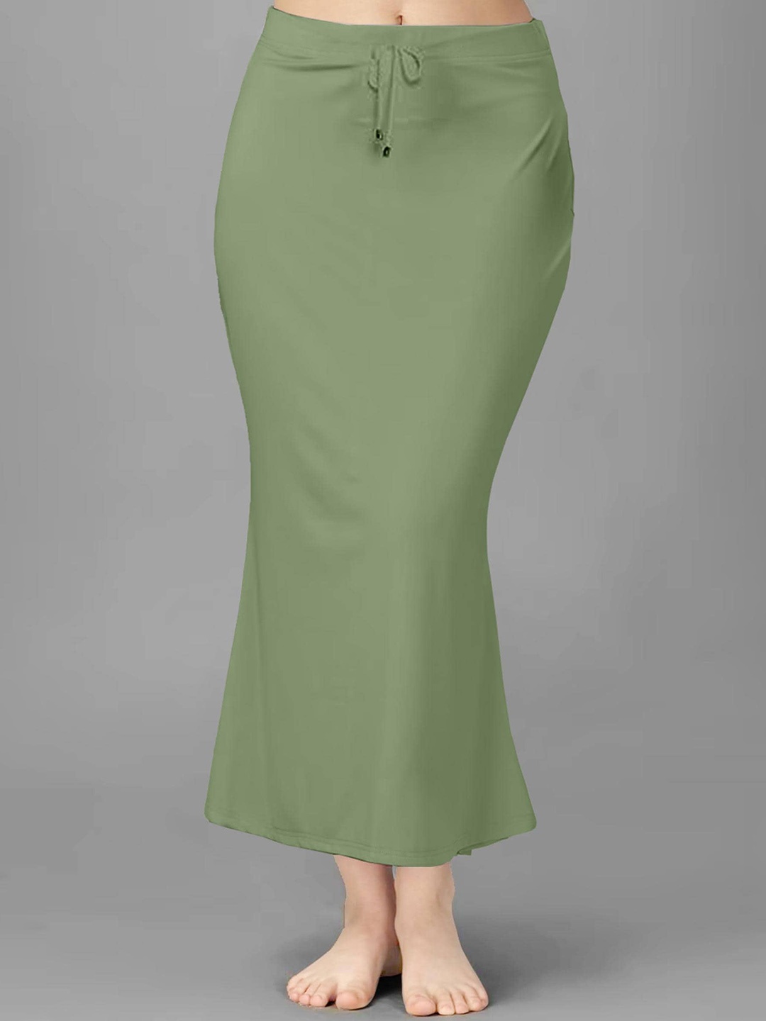 

Trendmalls Fish Cut Stretchable Saree Shapewear, Olive