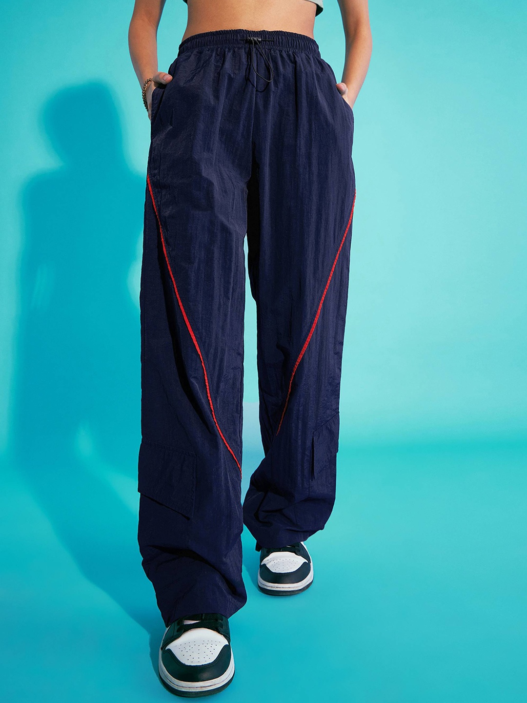

Noh.Voh - SASSAFRAS Kids Girls Straight Fit Cargos, Navy blue