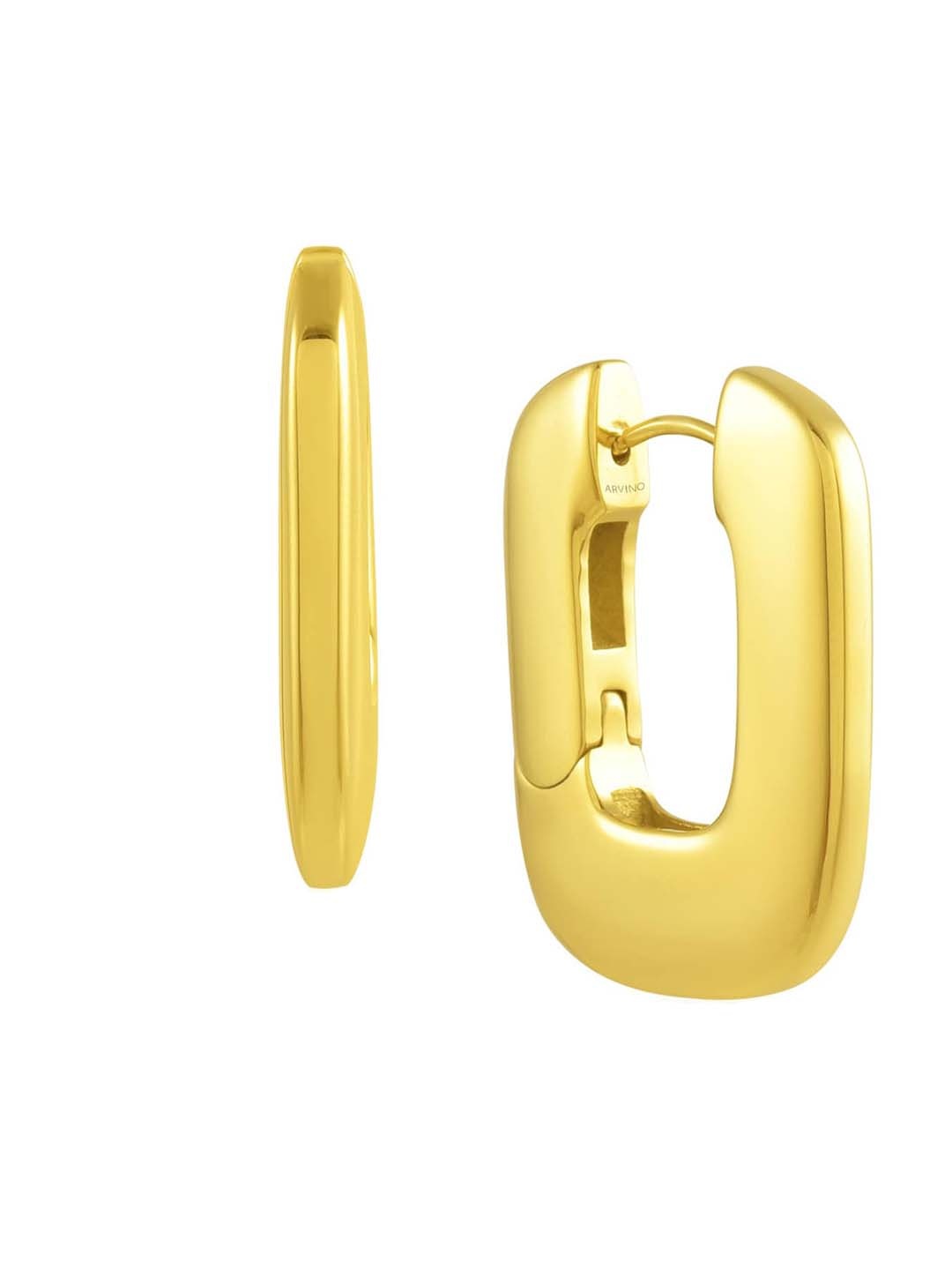 

ARVINO Gold-Plated Contemporary Hoop Earrings