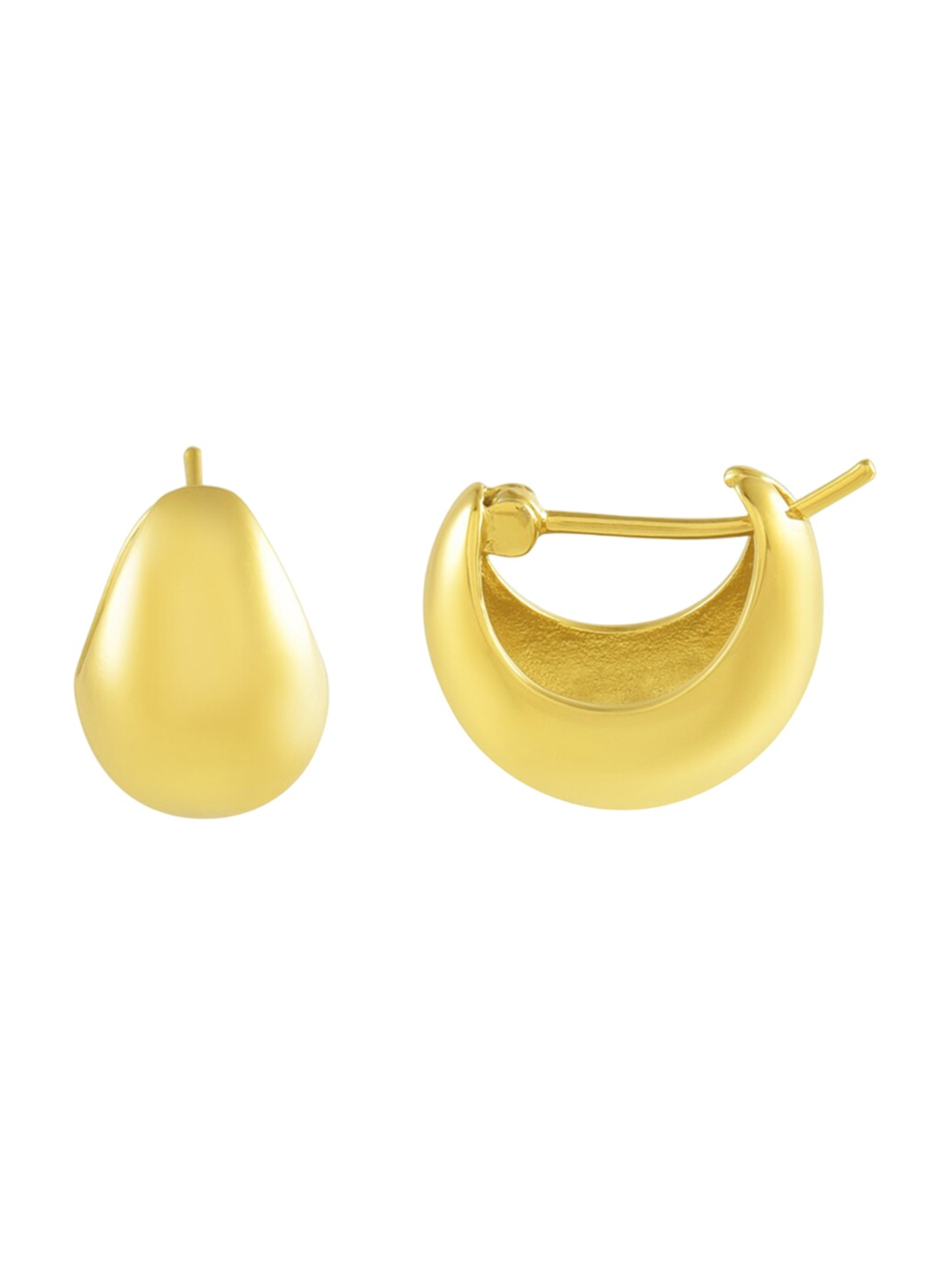 

ARVINO Gold-Plated Contemporary Hoop Earrings