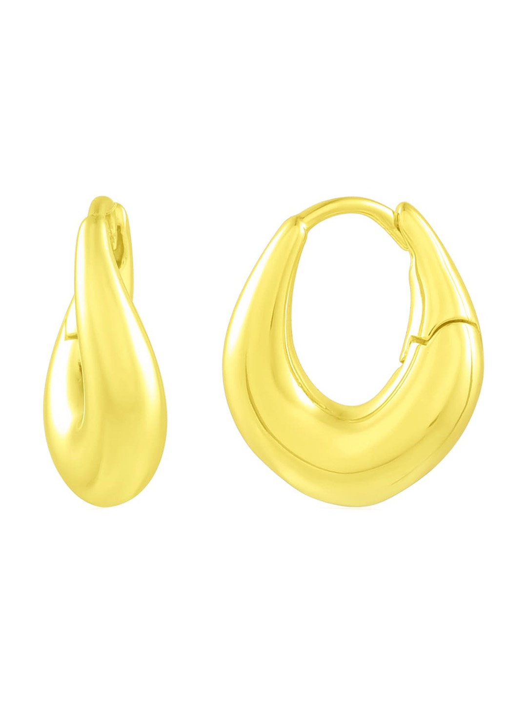 

ARVINO Gold-Plated Contemporary Hoop Earrings