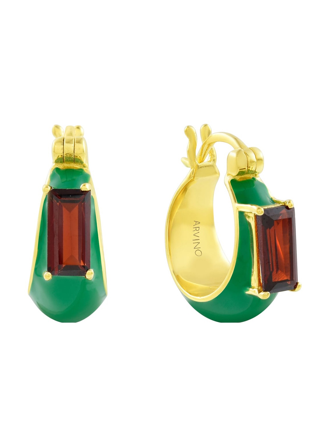 

ARVINO Gold-Plated Contemporary Hoop Earrings
