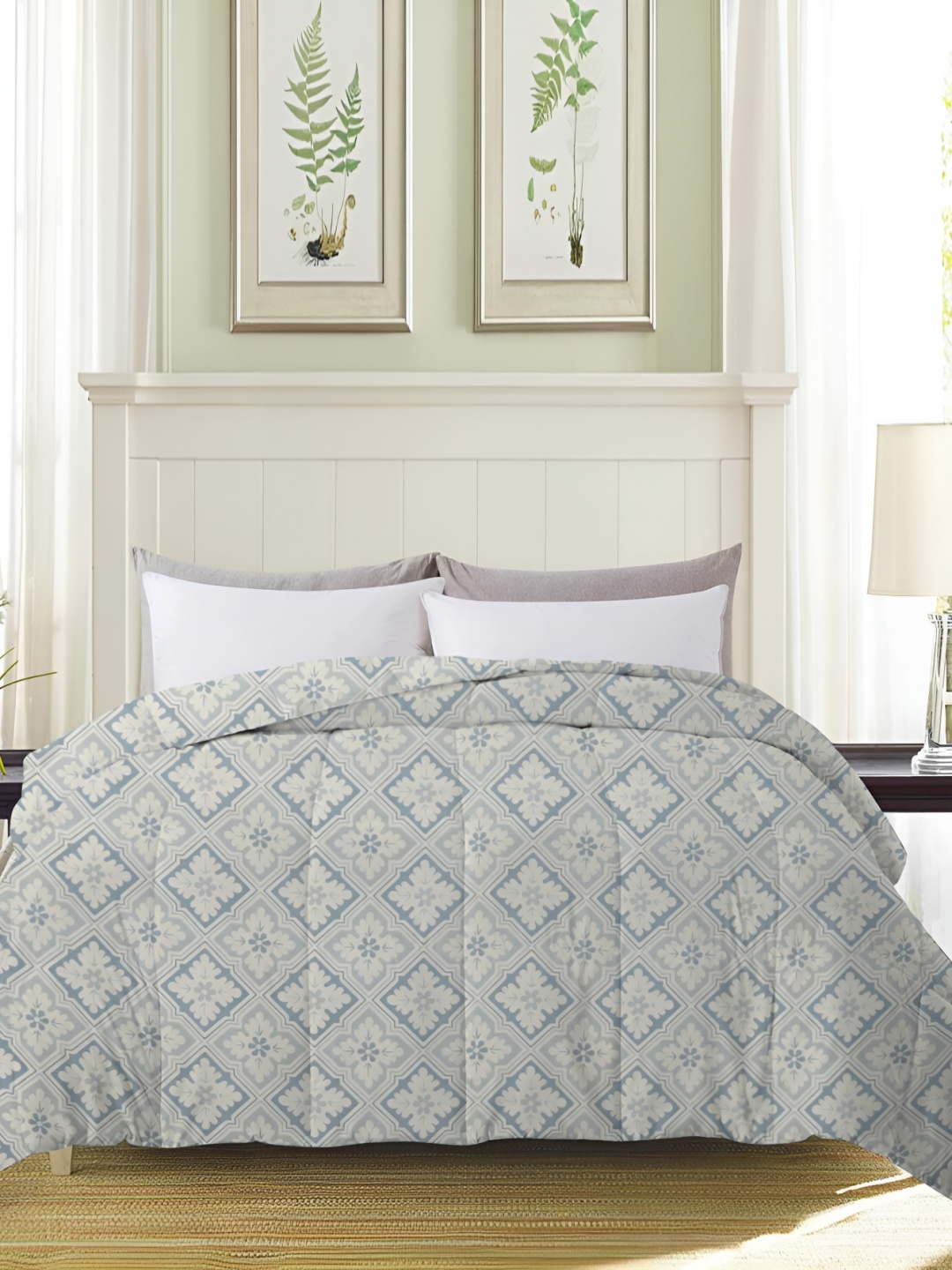 

bsb home Grey & Blue Microfiber Heavy Winter 210 GSM Double Bed Comforter