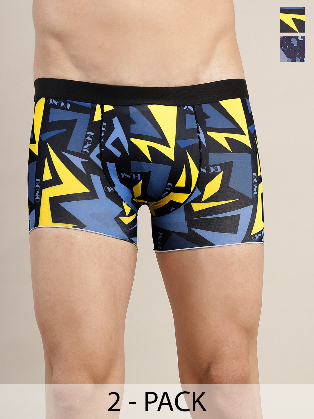 

DISPENSER Pack Of 2 Printed Breathability Trunks C3-C4-DG-Printed-M, Blue