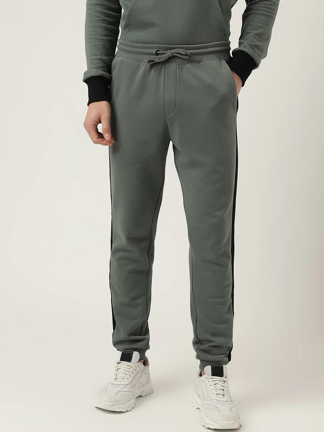 

Marks & Spencer Men Regular Fit Pure Cotton Mid-Rise Joggers, Grey