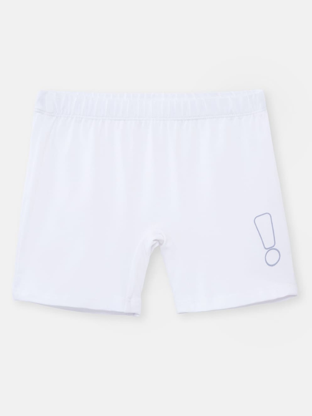 You Got Plan B Girls High-Rise Antimicrobial Shorts, White
