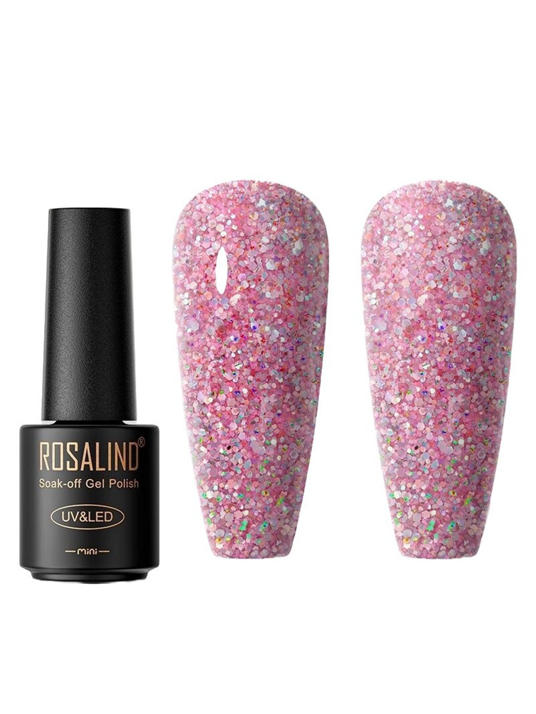 

ROSALIND UV & LED Soak Off Long Wearing Mini Gel Nail Polish 7 ml - Shade C105, Pink