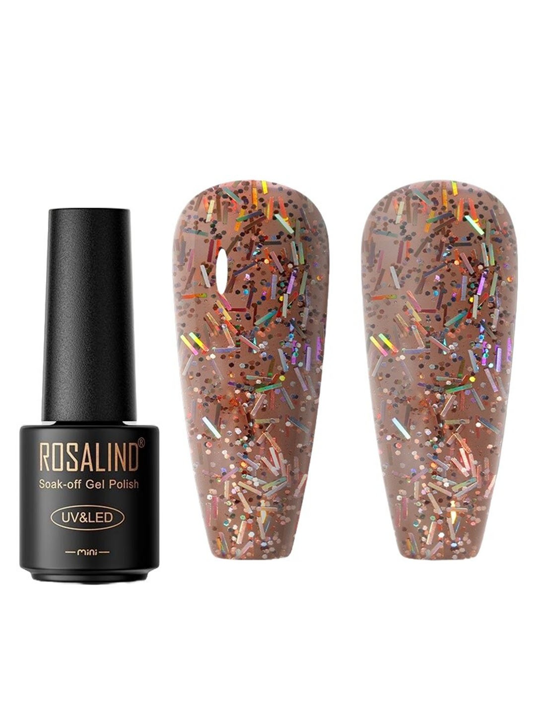 

ROSALIND UV & LED Soak Off Long Wearing Mini Gel Nail Polish 7 ml - Shade C208, Brown