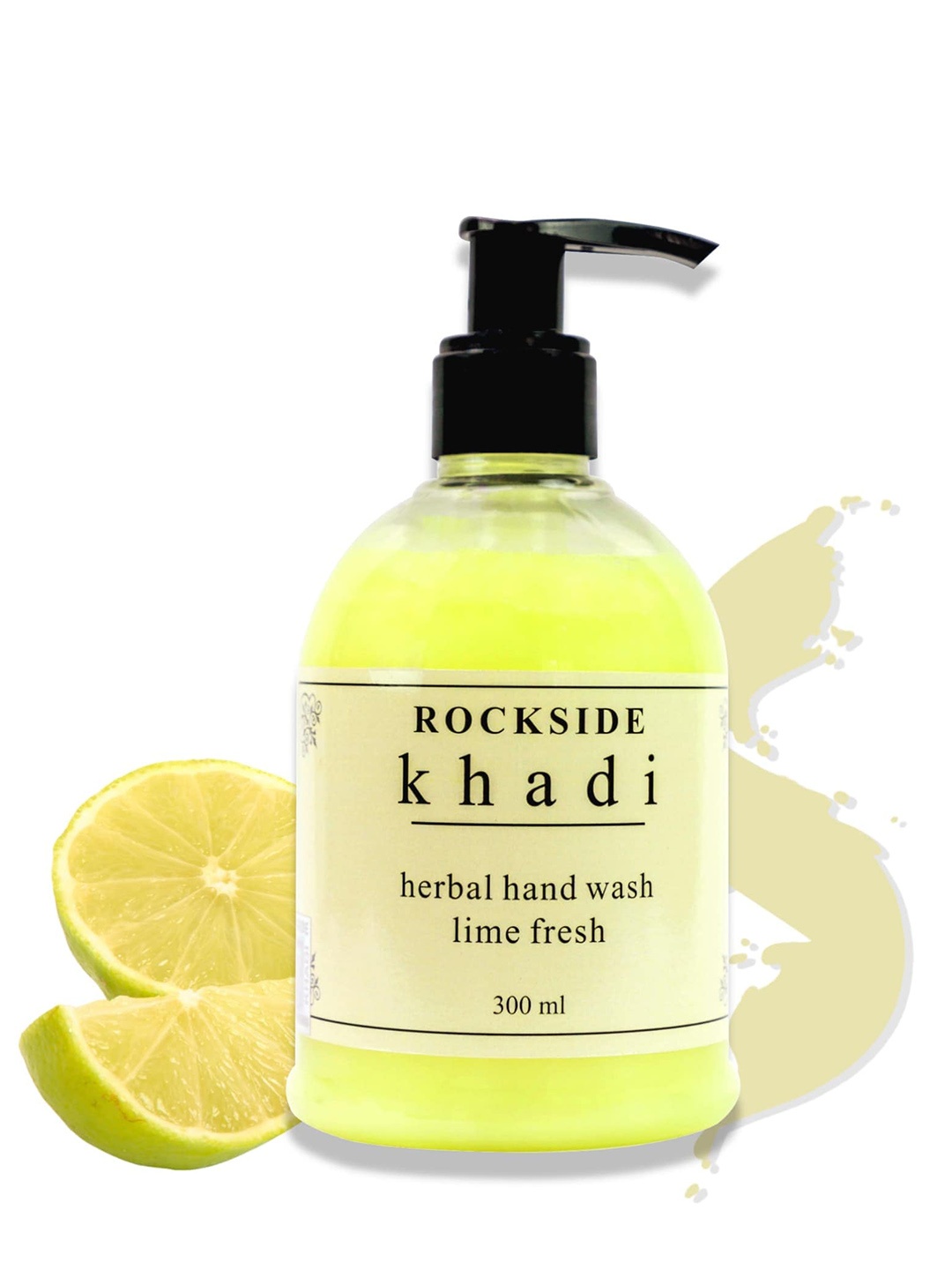 

ROCKSIDE KHADI Herbal Set Of 4 Lime Fresh Hand Wash - 300 ml Each, Yellow