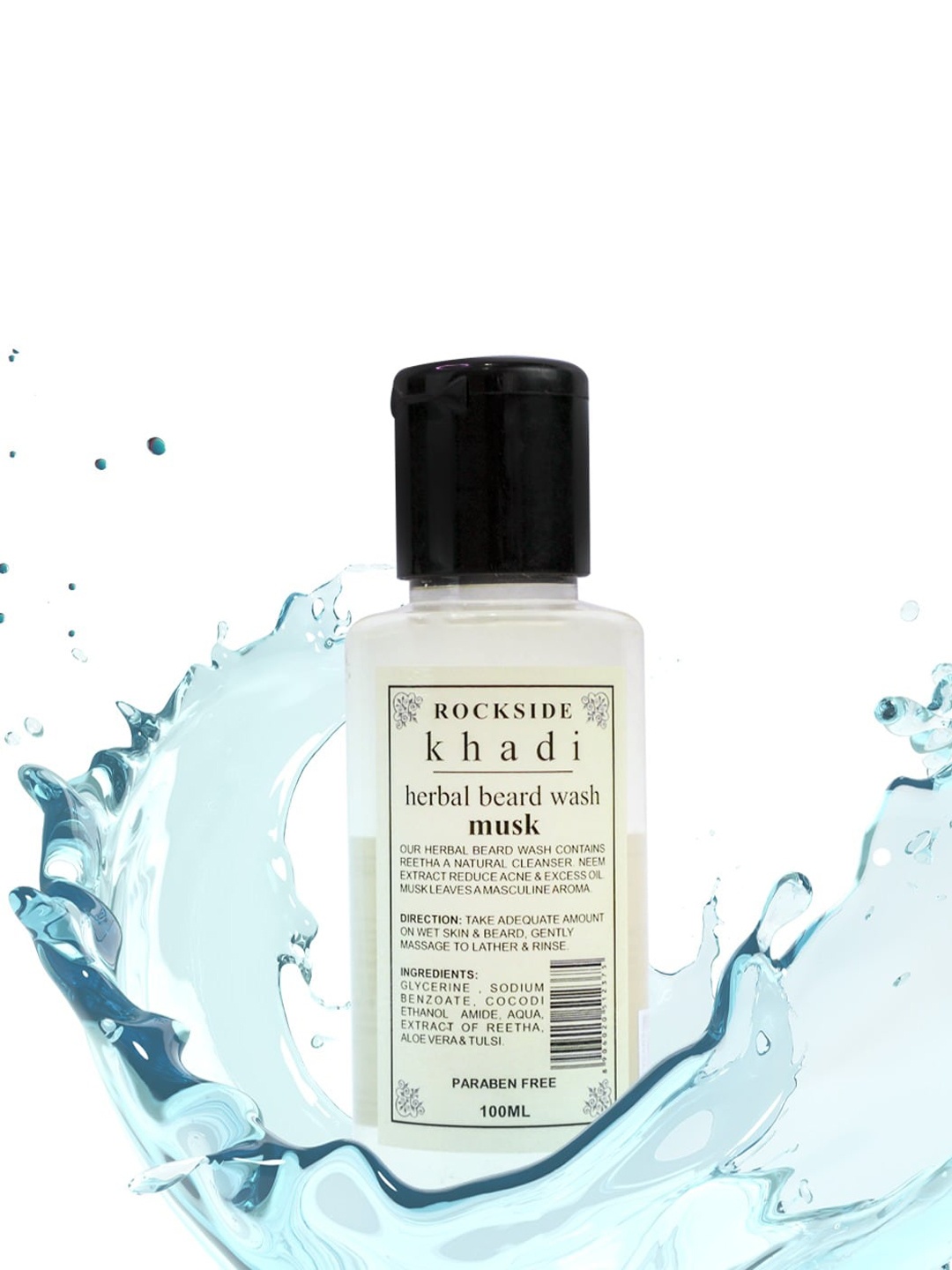 

ROCKSIDE KHADI Set of 4 Musk Herbal Beard Wash - 100ml Each, Yellow