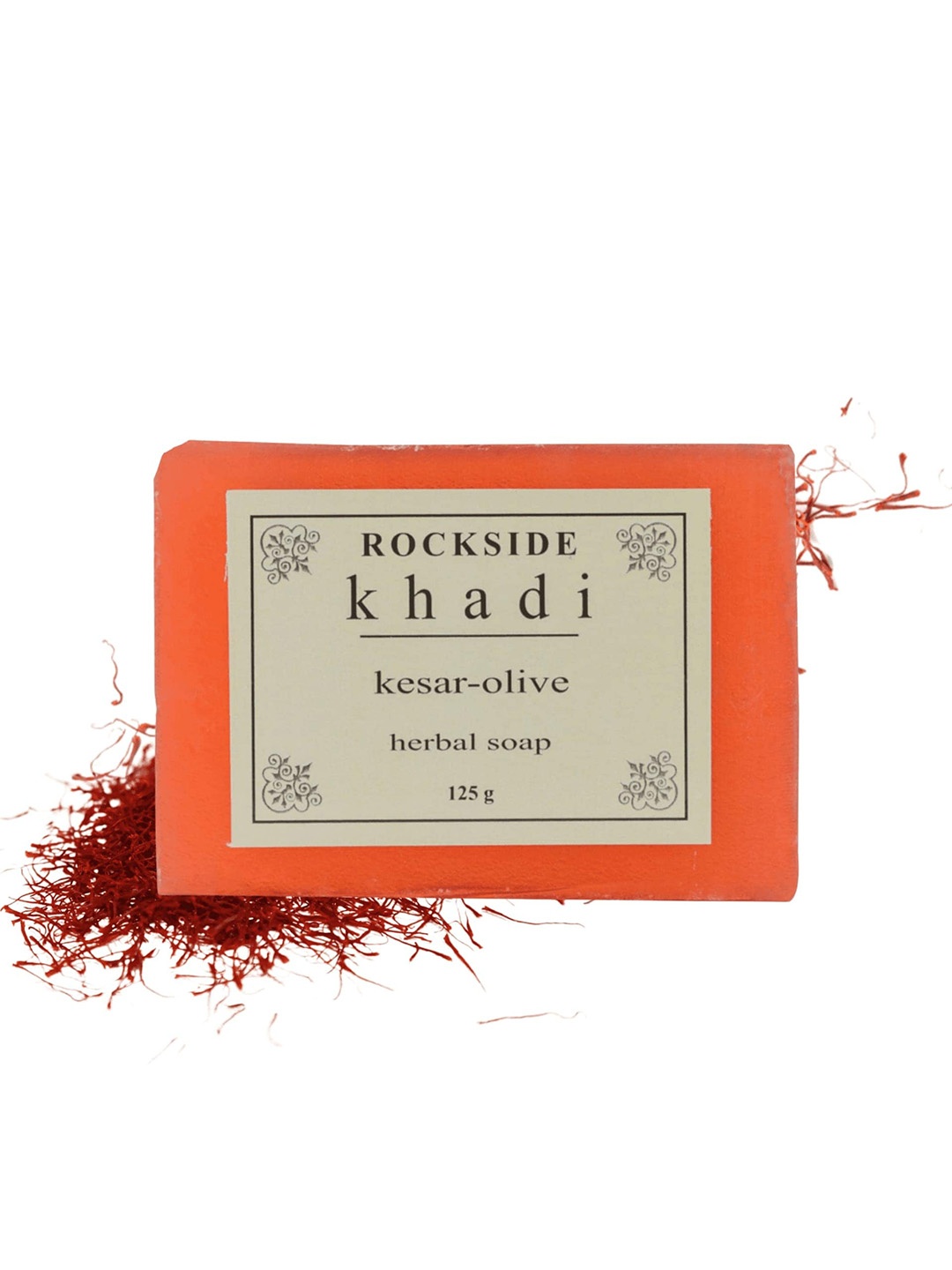 

ROCKSIDE KHADI Set Of 4 Kesar Olive Herbal Soap - 125g Each, Maroon