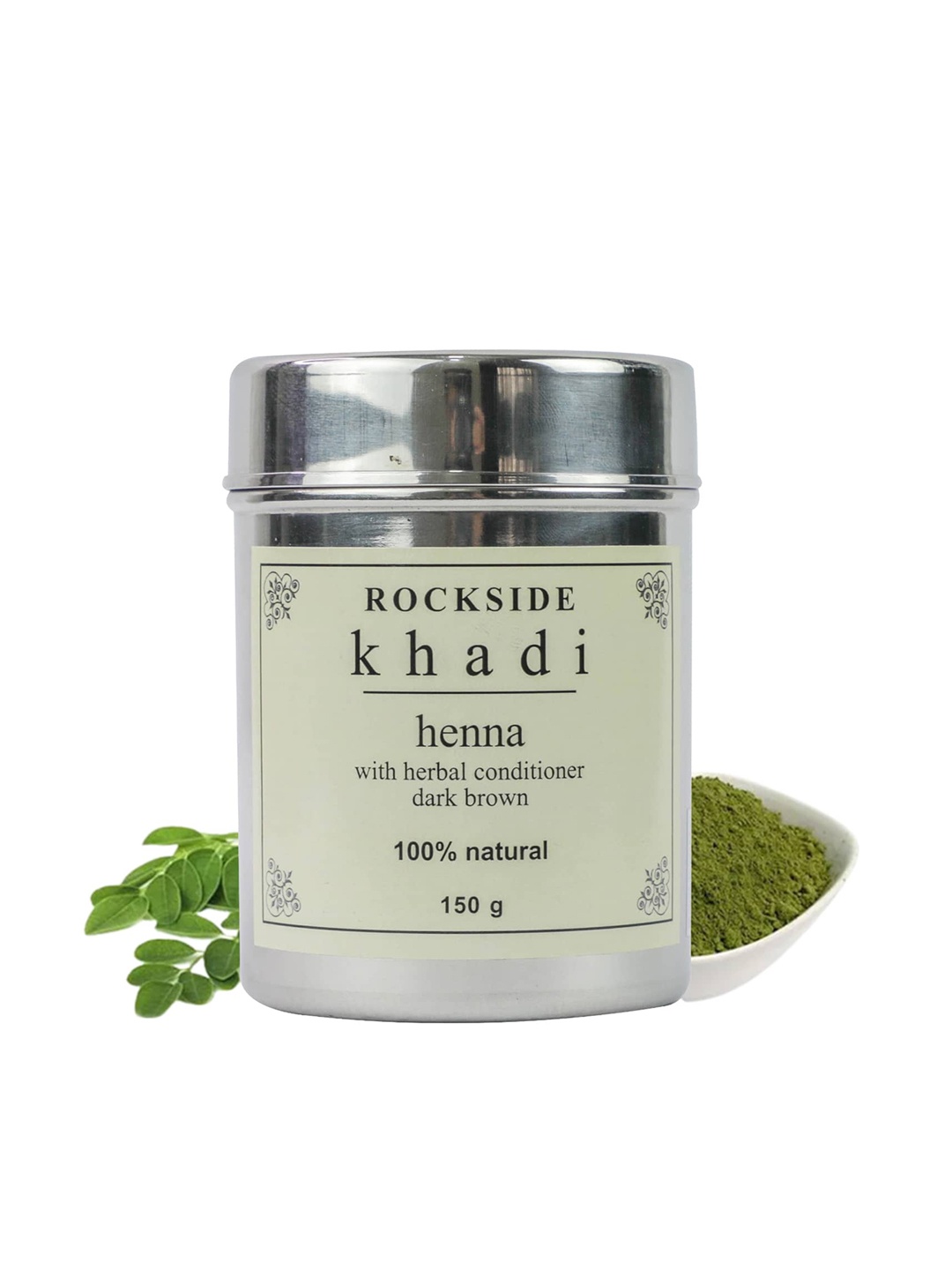 

ROCKSIDE KHADI Set Of 3 Henna With Herbal Conditioner 150g Each - Dark Brown