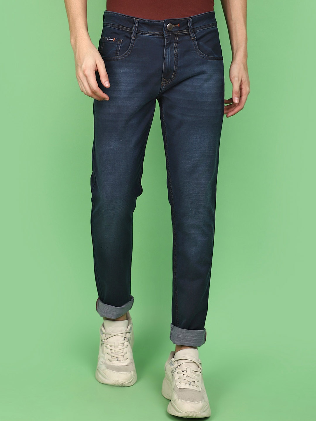 

V-Mart Men Slim Fit Light Fade Cotton Jeans, Blue