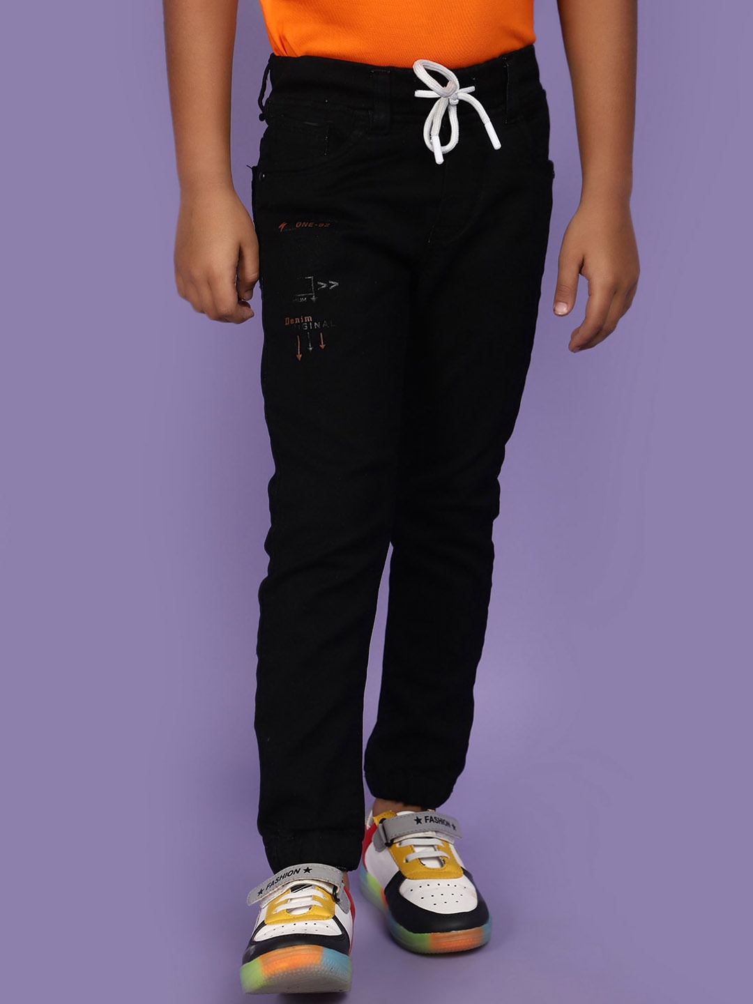 

V-Mart Boys Mid-Rise Cotton Jeans, Black