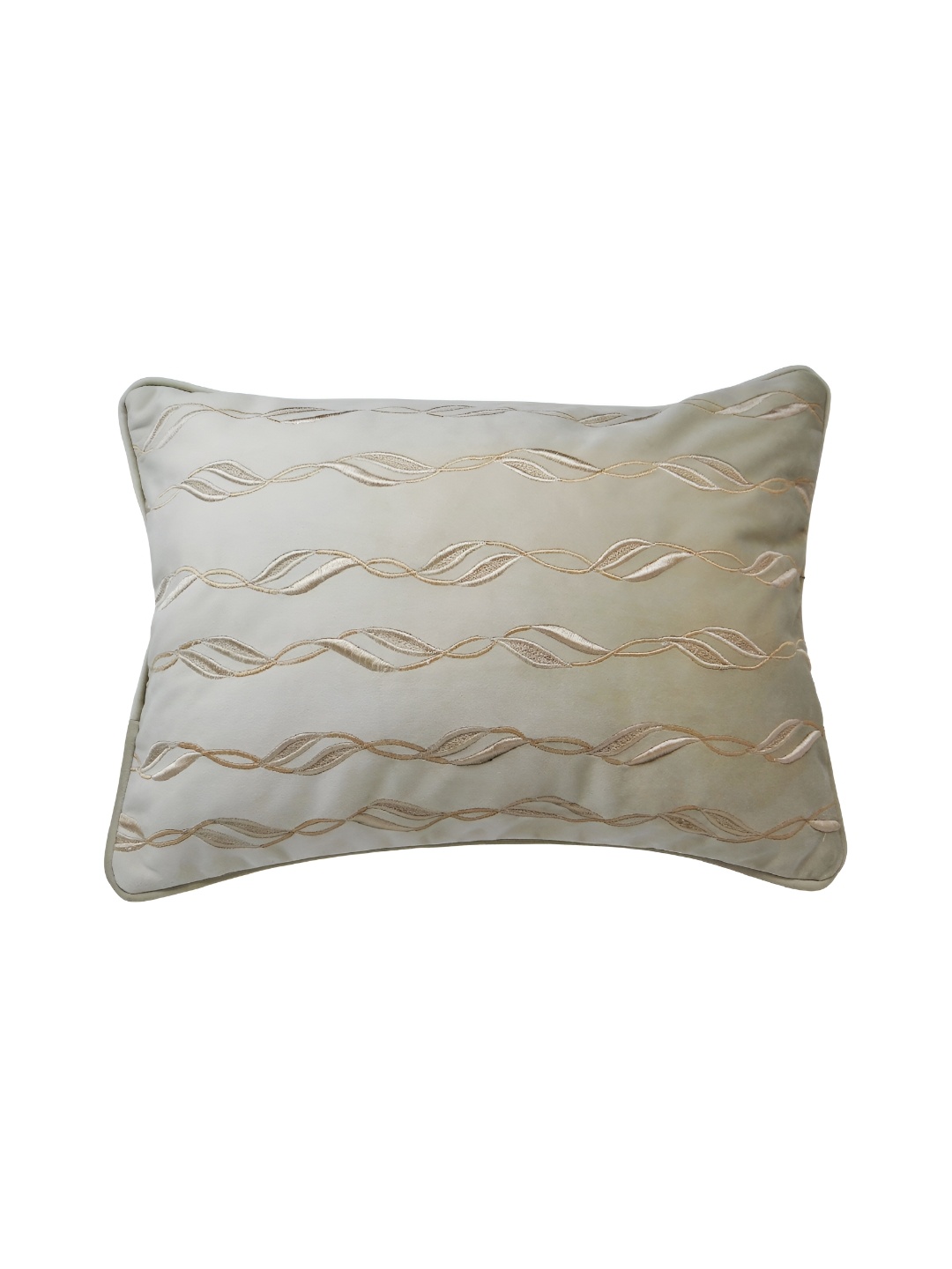 

Chann Studio Brown and Grey Embroidered Velvet Rectangle Cushion Cover