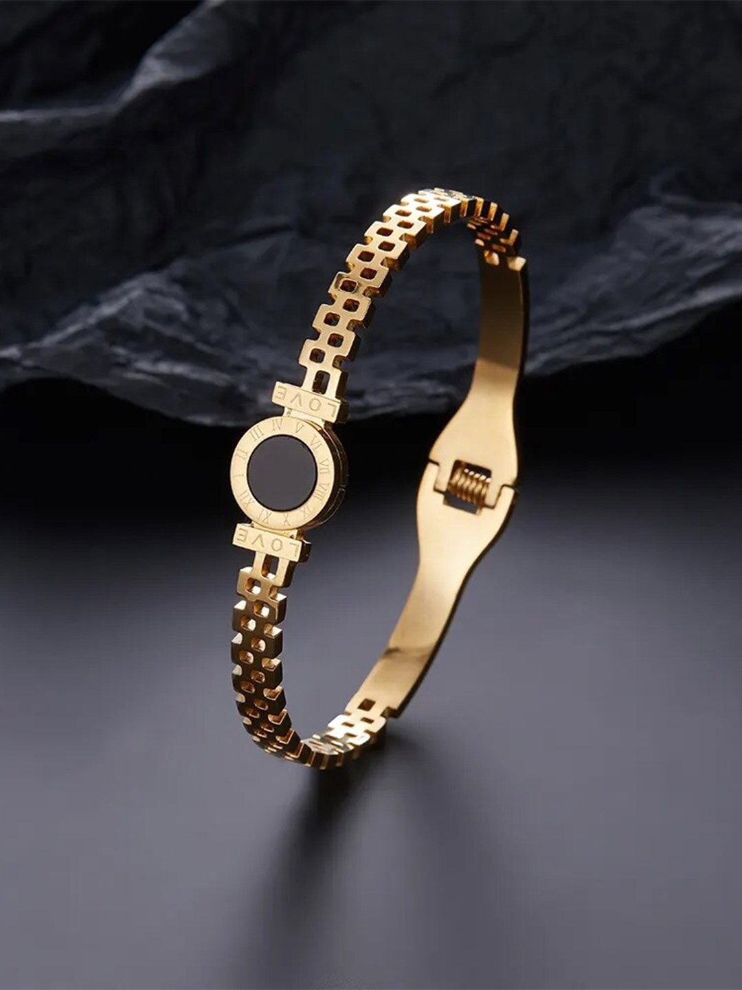 

MEENAZ Gold-Plated Kada Bracelet