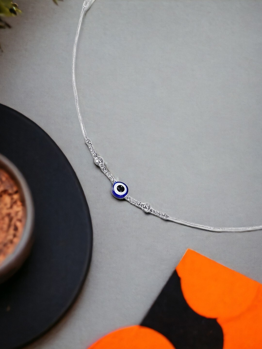 

Taraash 925 Sterling Silver Evil Eye Anklet