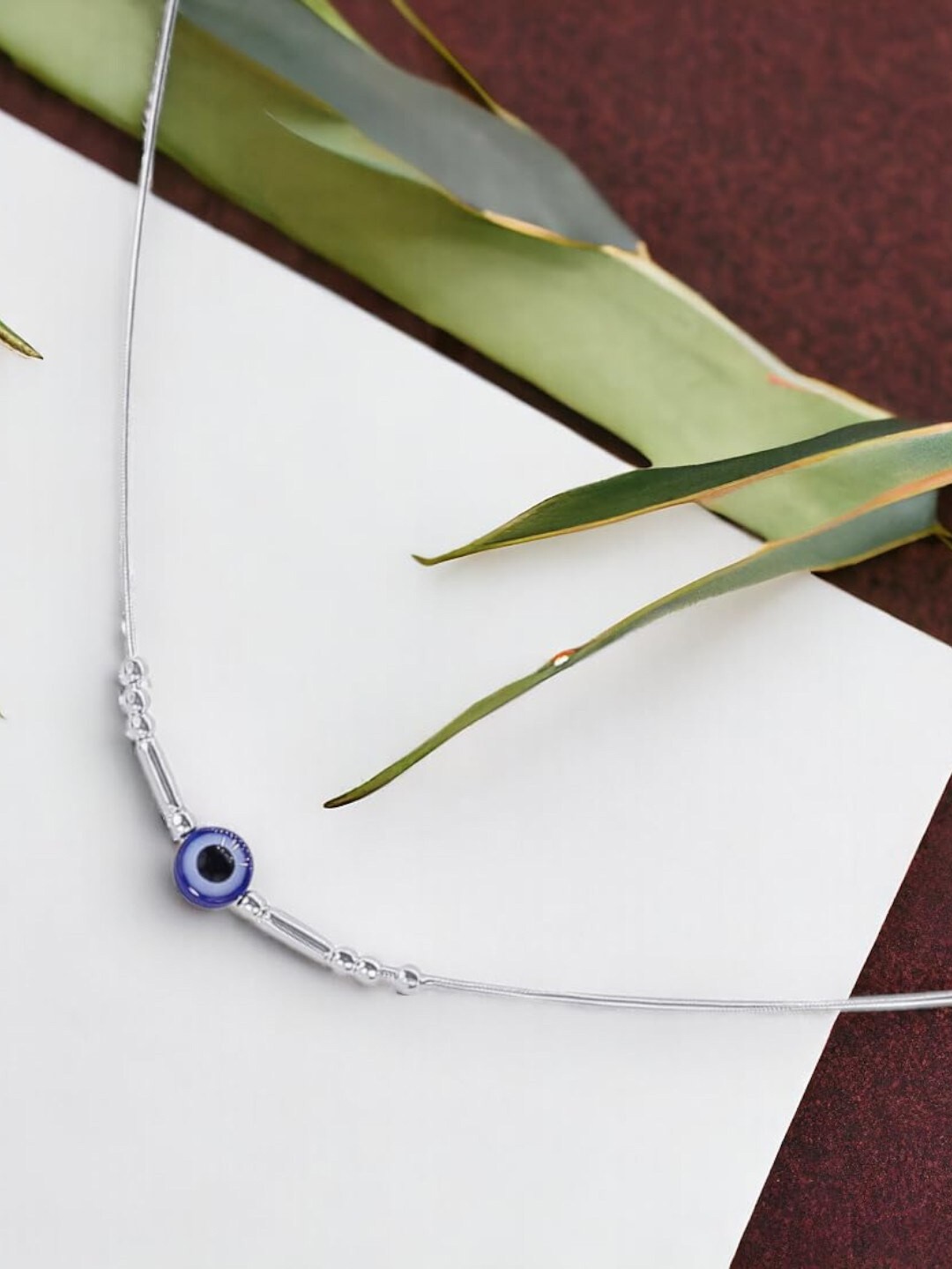 

Taraash 92.5 Sterling Silver Evil Eye Anklet