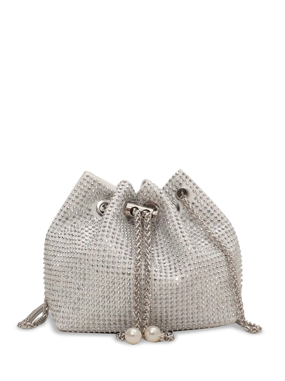 

INKMILAN Embellished Bucket Sling Bag, White