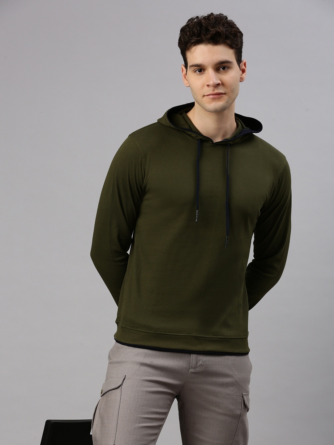 

ZEDD Hooded Cotton Pullover Sweatshirt, Green