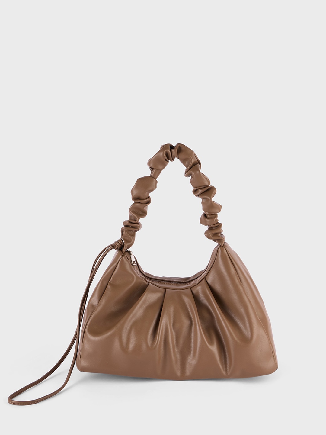 

20Dresses Textured Structured Shoulder Bag, Tan