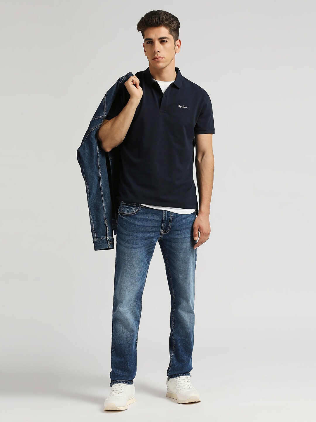 

Pepe Jeans Smasher Polo Collar Pure Cotton T-shirt, Blue