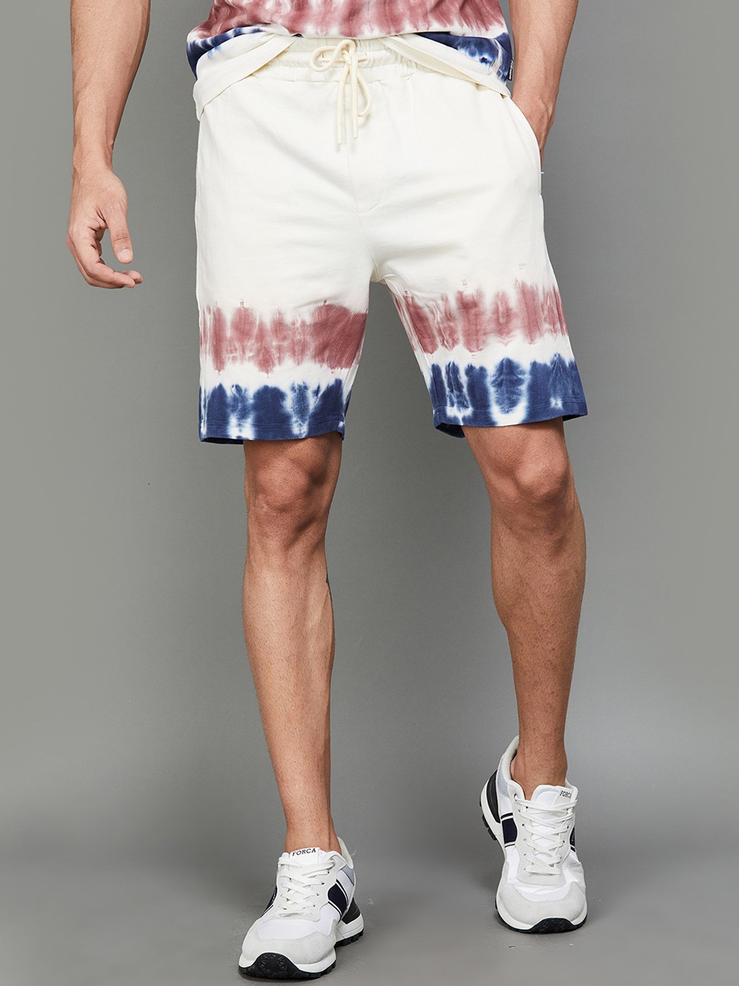 

Fame Forever by Lifestyle Men Abstract Printed Cotton Shorts, Beige