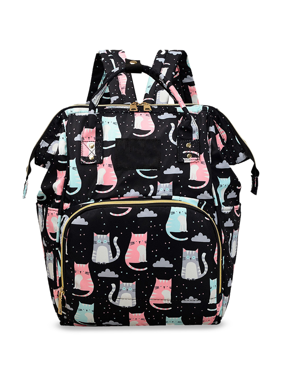 

Babymoon Printed Lightweight Diaper Bag, Black
