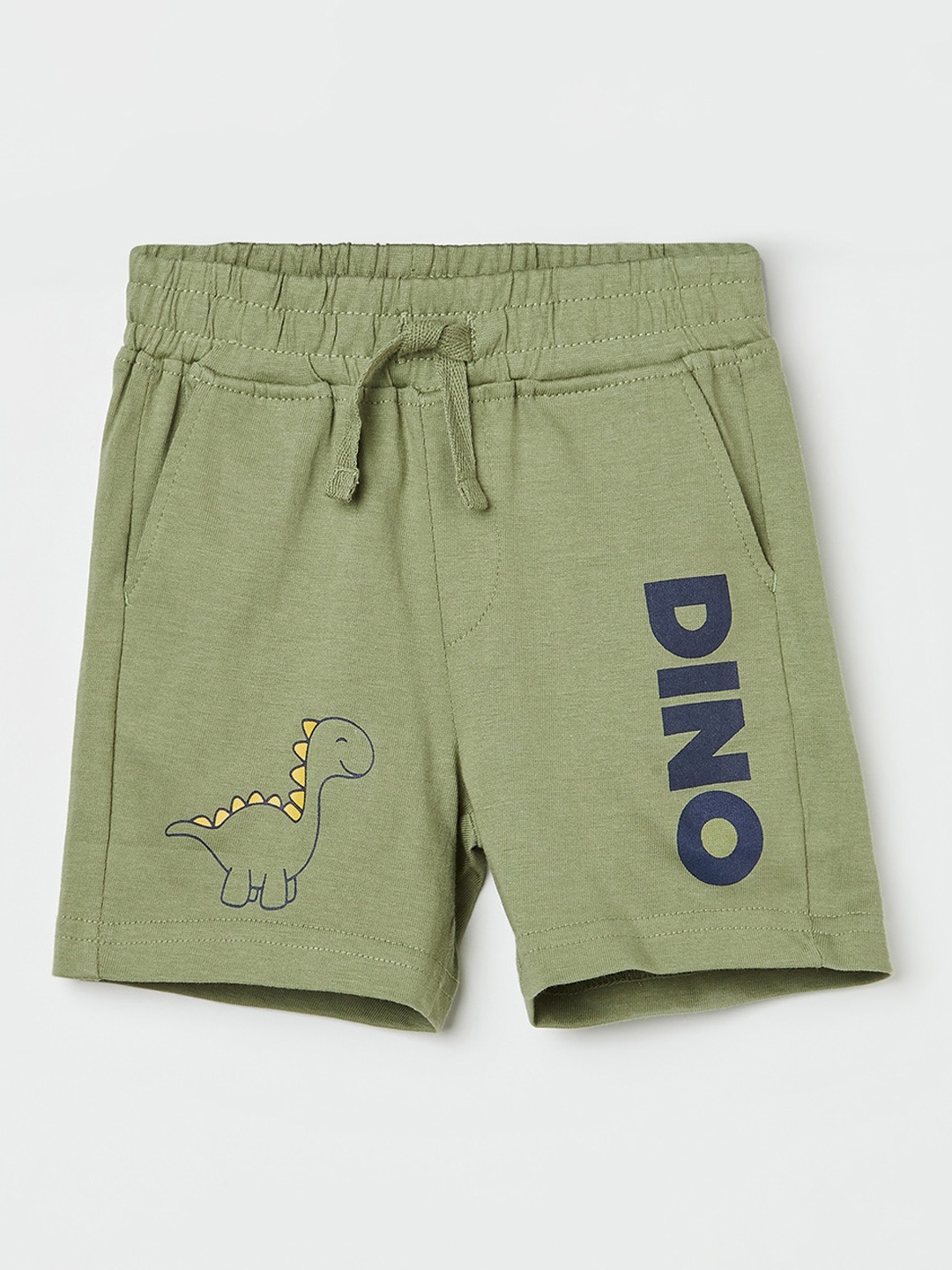 

Juniors by Lifestyle Boys Typography Printed Mid-Rise Cotton Shorts, Olive