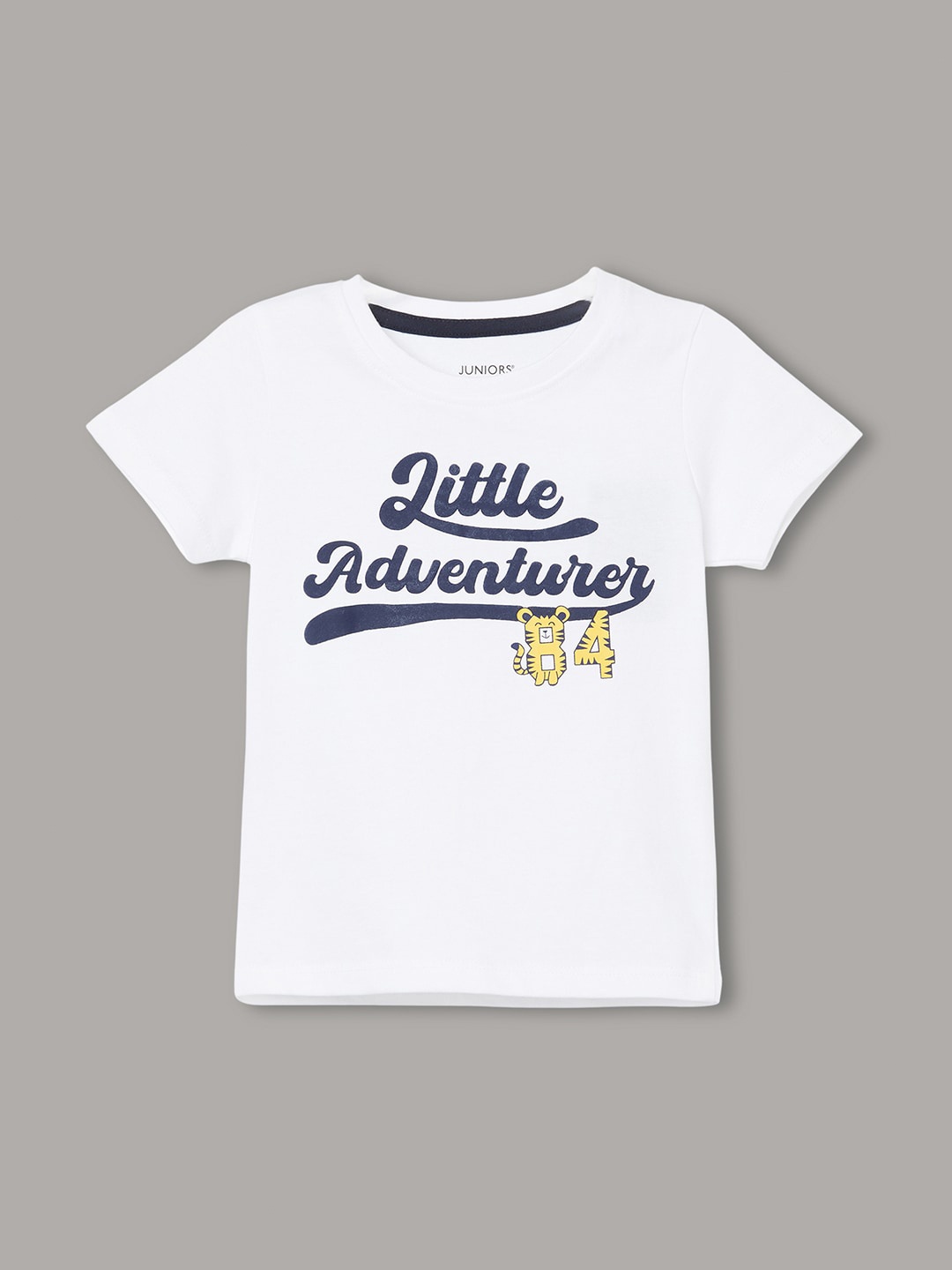 

Juniors by Lifestyle Boys Typography Printed Cotton T-shirt, White