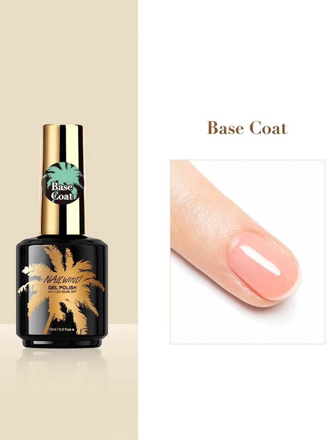 

NAILWIND UV & LED Soak Off Gel Polish - 15ml - Base Coat, Transparent