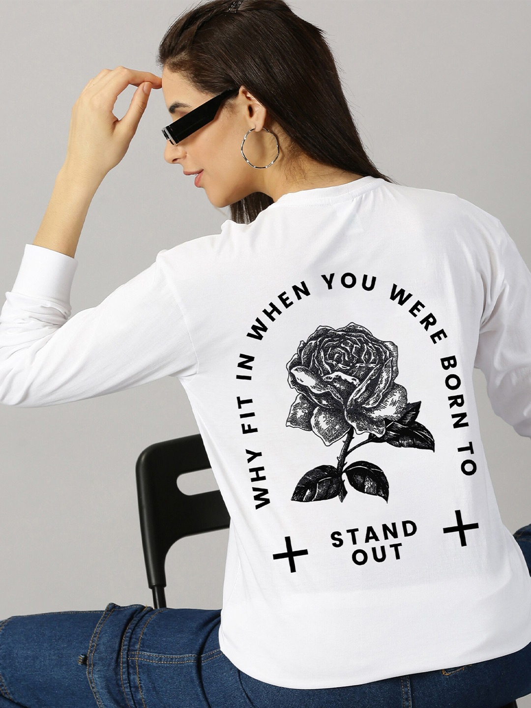 

AUSK Typography Printed T-shirt, White