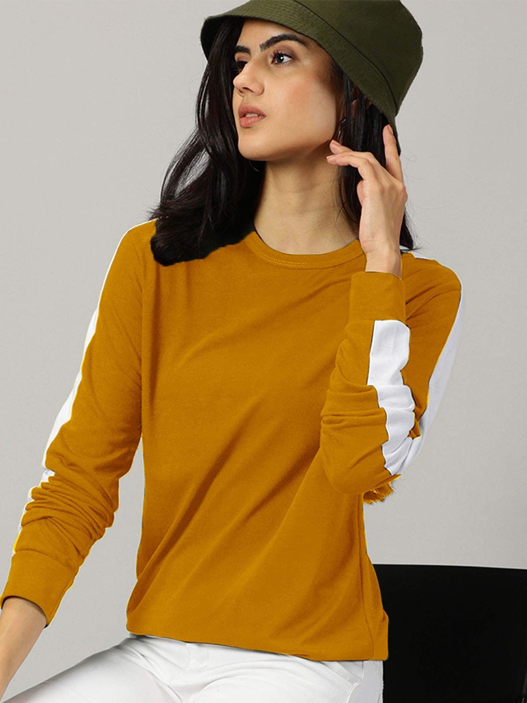 

AUSK Striped Long Sleeves T-shirt, Yellow