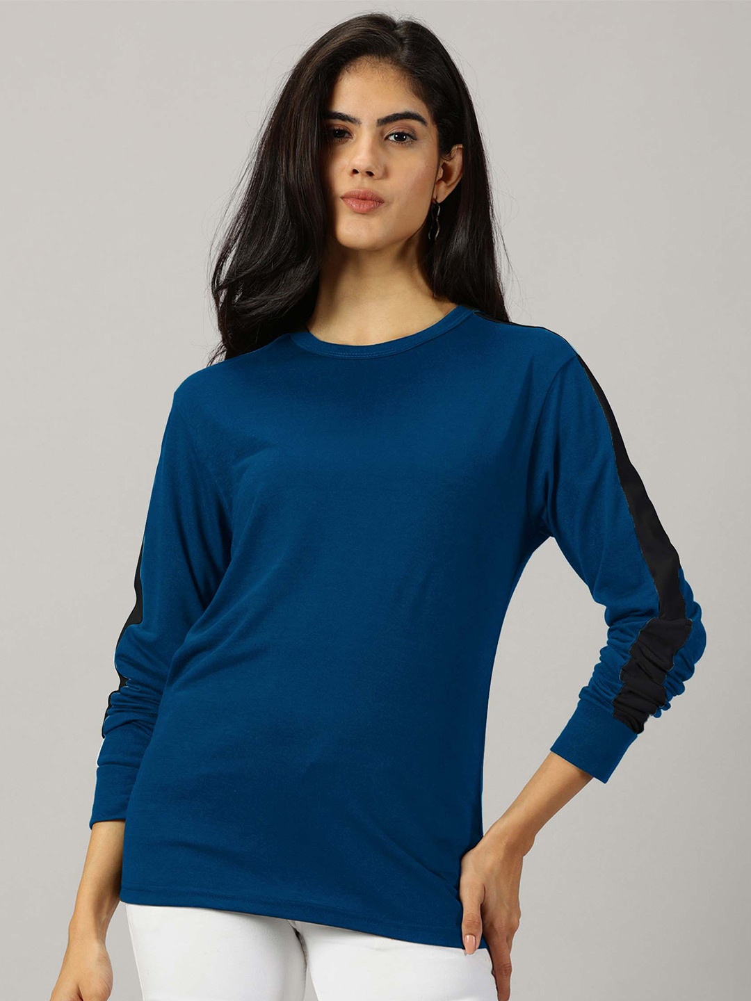 

AUSK Stripe Long Sleeves T-shirt, Teal