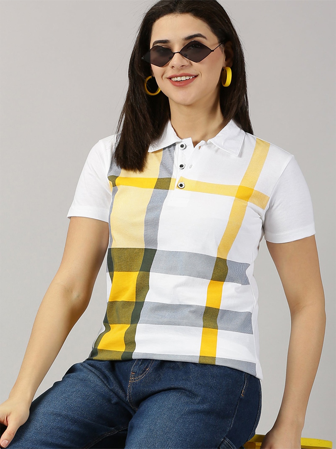 

AUSK Round Neck Half Sleeve T-Shirt, White